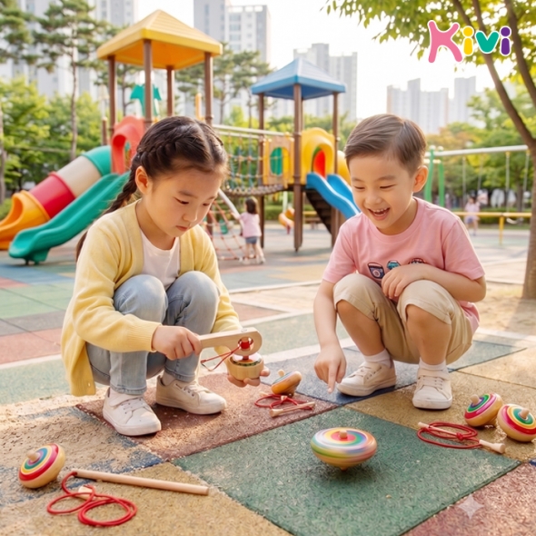 [키즈비전] 키비 전통 나무팽이 놀이 1p