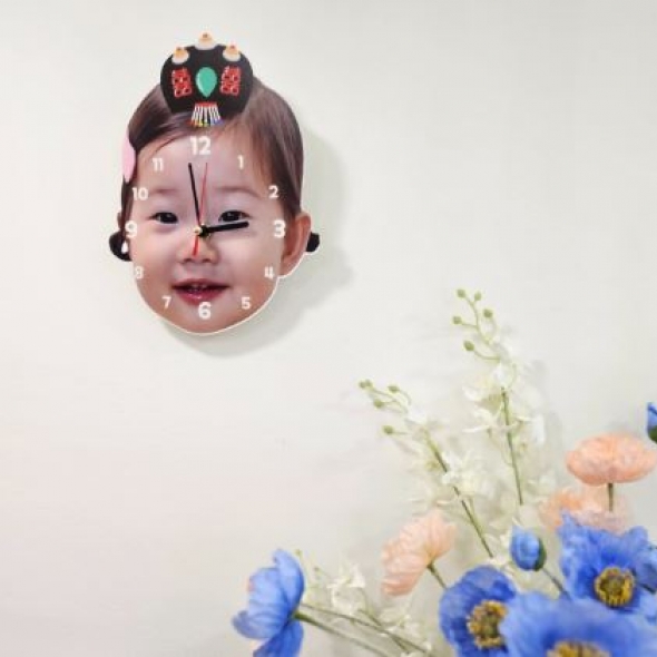 복덩어리 얼굴 포토시계