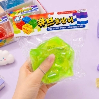 큐브 슬랑이 - 색상랜덤 / 말랑 쫀득 촉감놀이 피젯토이
