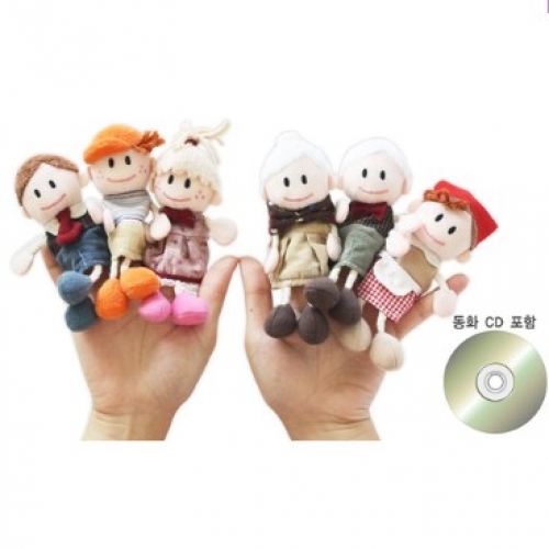 [2091] 손가락인형 가족이야기6종(CD포함)
