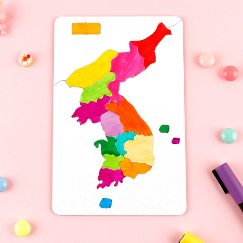 메이크문구 그리기퍼즐 한국지도(소/대)