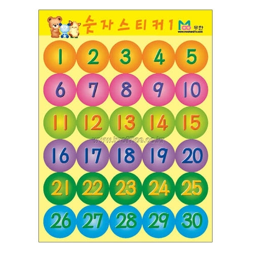 [무한]숫자스티커①(1-30)