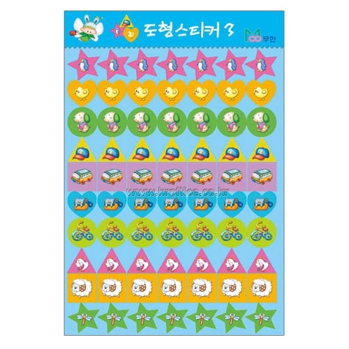 [무한]도형스티커3 (6매)