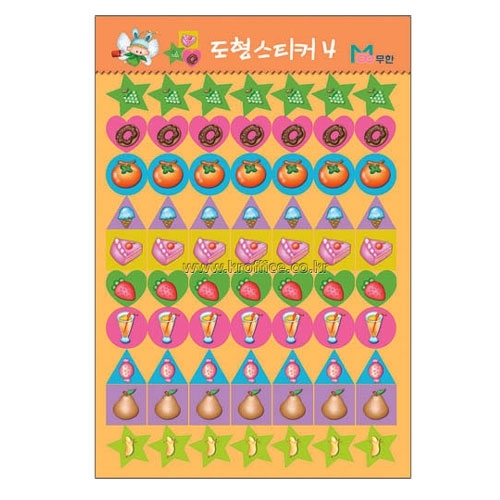 [무한]도형스티커4 (6매)