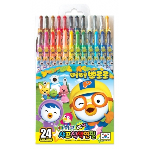 24색뽀로로 색연필(샤프식)