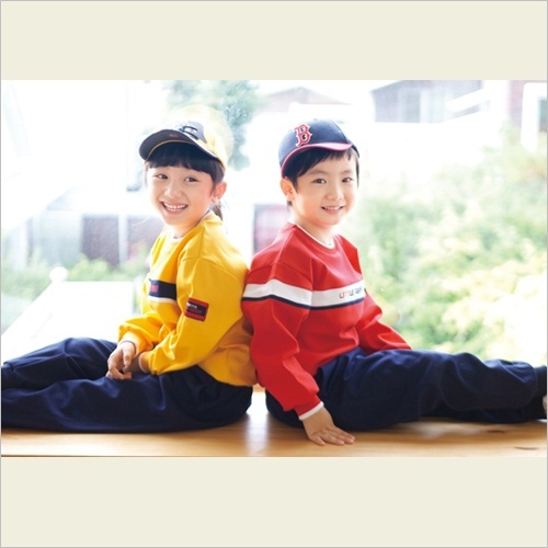 활동복7266-앞옆두선 노+곤 / 5벌세트