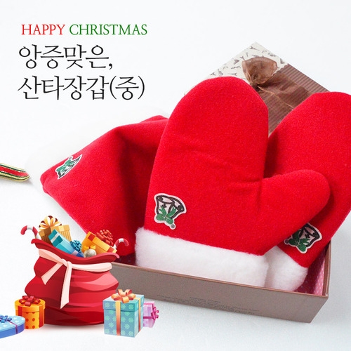 크리스마스 장식 산타 장갑 (중)