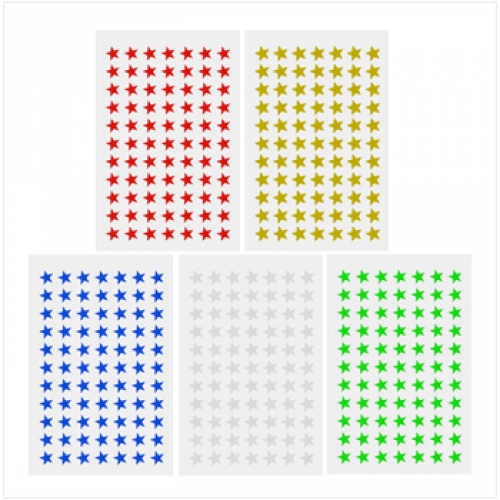 유광 별 스티커(6매) 10x10mm (색상선택) 3055
