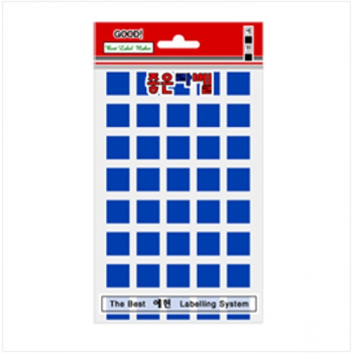 사각 스티커(7매) 15x15mm (색상선택) 3027