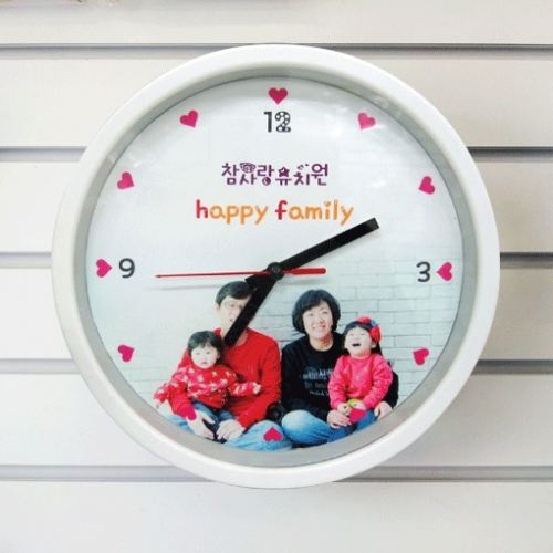 졸업 수료 생일선물 포토 화이트 벽시계