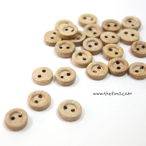 9mm 나무단추 10p