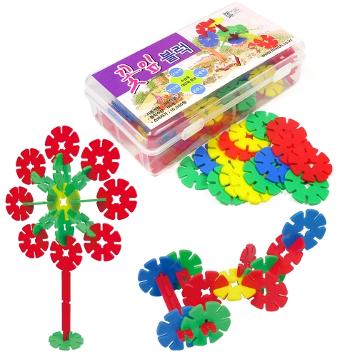 [하트투하트] E3꽃잎블럭 60pcs 장난감 유아 교구