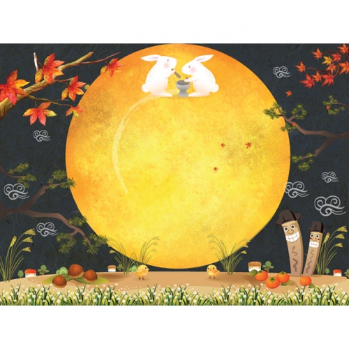 [키즈파람] 전통배경현수막 009