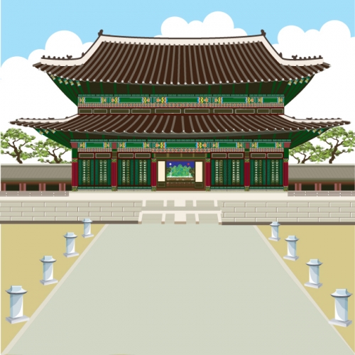 [키즈파람] 전통배경현수막 016