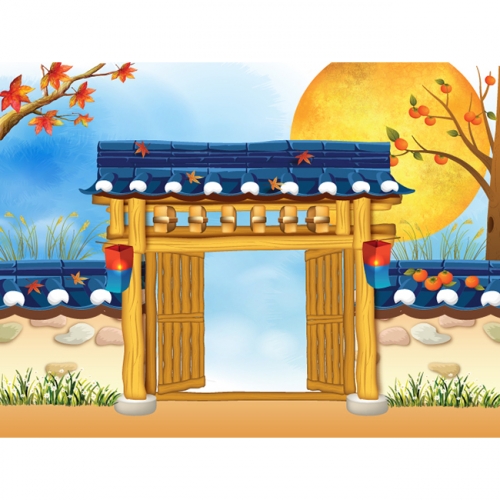 [키즈파람] 전통배경현수막 026