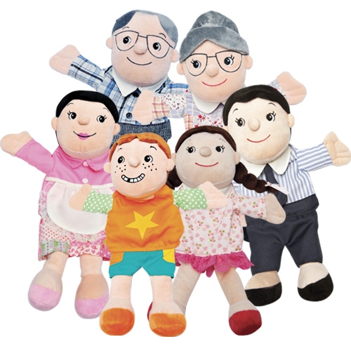 [두손] 손인형 가족6종세트/인형놀이/역할놀이