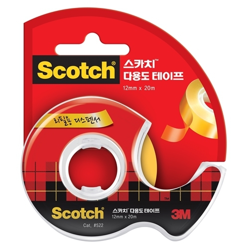 [3M]스카치 다용도테이프 522D 12mmx20M 12개