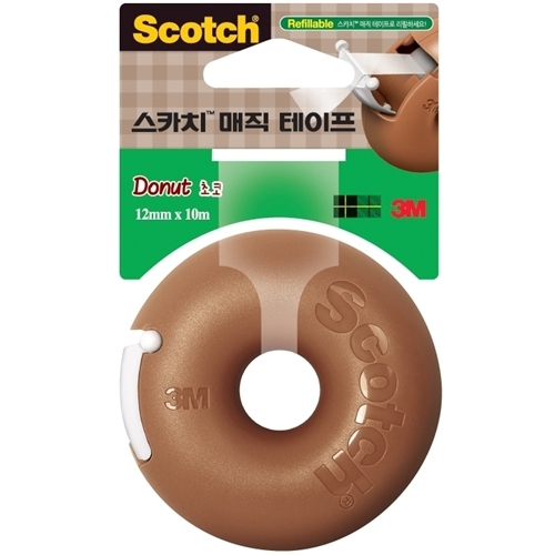 [3M]스카치 매직테이프 도넛 디스펜서 초코