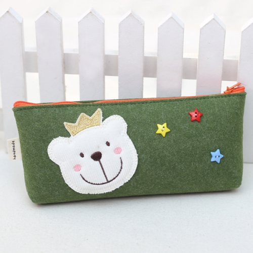 [펠트친구] 왕관곰 필통 만들기(완제필통,실,바늘포함)