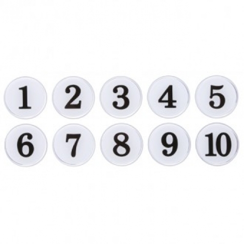 1170 번호판(1~200)흰색 /지름 35(mm)/ 에폭시/ 10개입