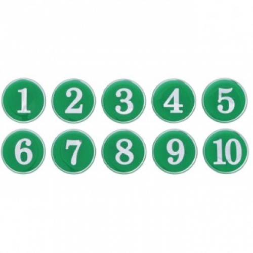 1190 번호판(1~200)초록 /지름 35(mm)/ 에폭시/ 10개입