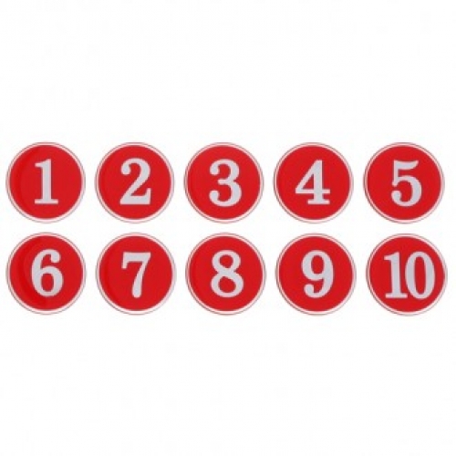 1150 번호판(1~200)빨강 /지름 35(mm)/ 에폭시/ 10개입