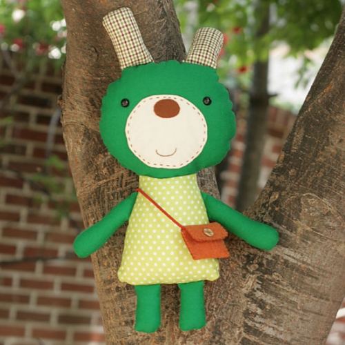 [펠트친구] 레인보우토끼인형만들기(솜,실,바늘포함)