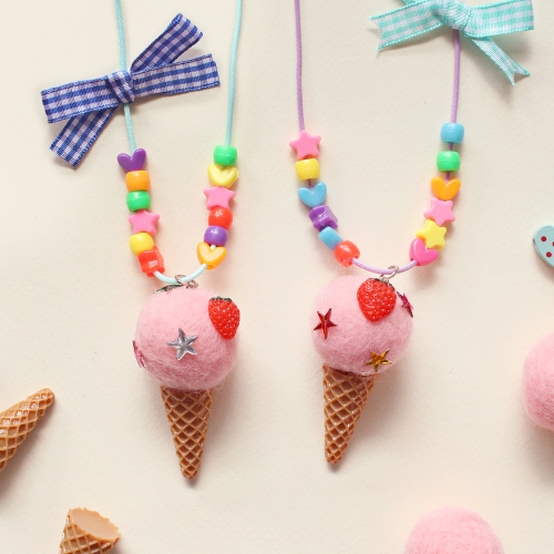 딸기 아이스크림목걸이 5set