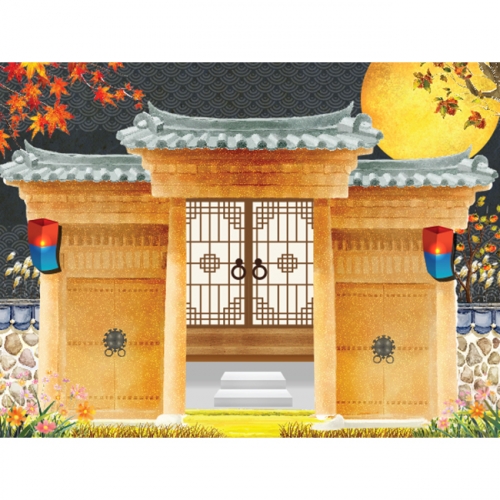 [키즈파람] 전통배경현수막 037