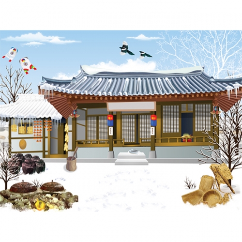 [키즈파람] 전통배경현수막 041