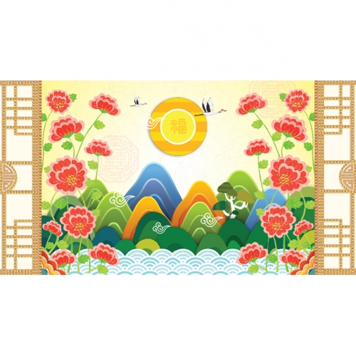 [키즈파람] 전통배경현수막 043