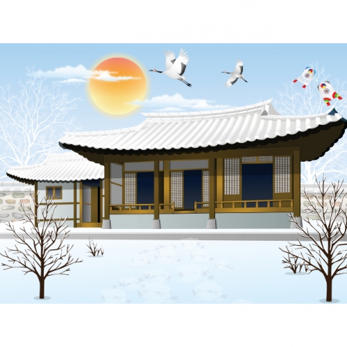 [키즈파람] 전통배경현수막 052