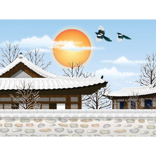 [키즈파람] 전통배경현수막 053