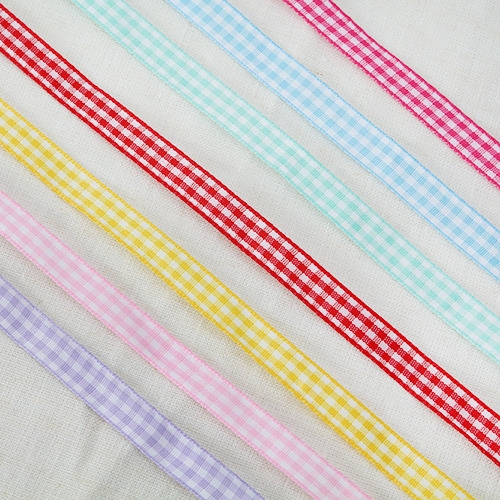 R01 기본체크리본(7컬러)300cm