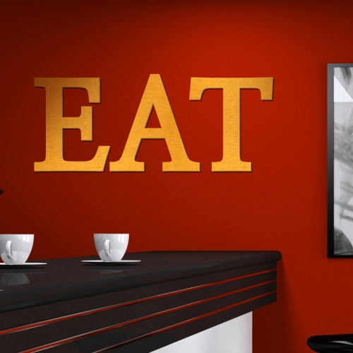 우드스티커- EAT (컬러완제) 레터링 글자 W466 포인트
