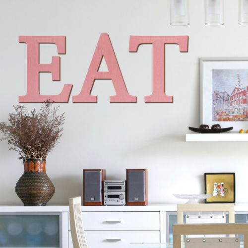 우드스티커- EAT (컬러완제) 레터링 글자 W466 포인트