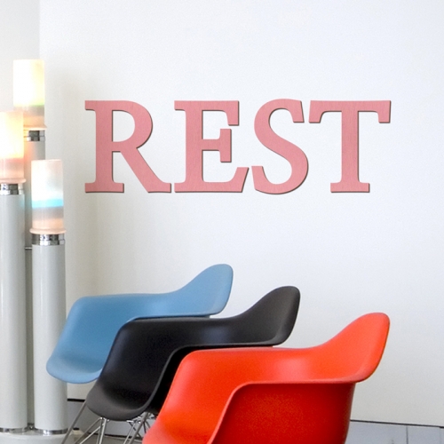 우드스티커- REST (컬러완제) 레터링글자 W468 입체
