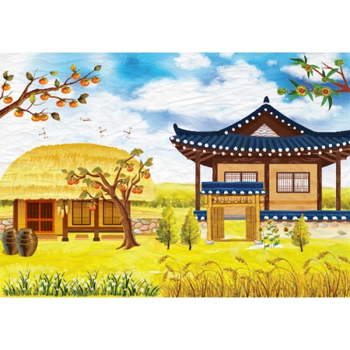 [키즈파람] 전통배경현수막 078 - 흥부놀부