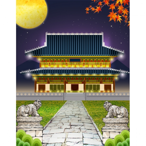 [키즈파람] 전통배경현수막 080 - 궁궐