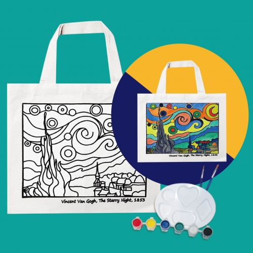 두두엠 명화의재구성 에코백만들기 (별이 빛나는 밤/아크릴물감세트)