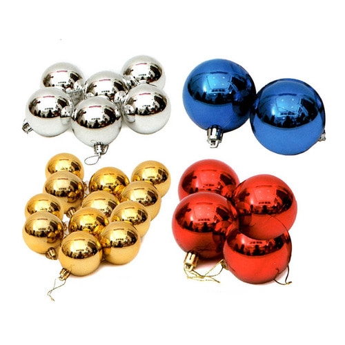 크리스마스 장식 유광볼 6cm (6입)