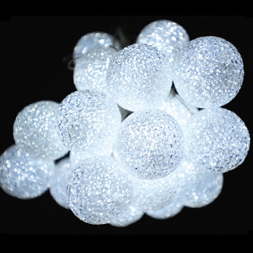 크리스마스 장식 LED 20p 아이스볼 투명선백색