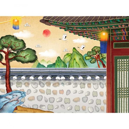 [키즈파람] 전통배경현수막 091