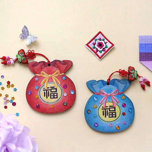 복주머니 손거울 5set