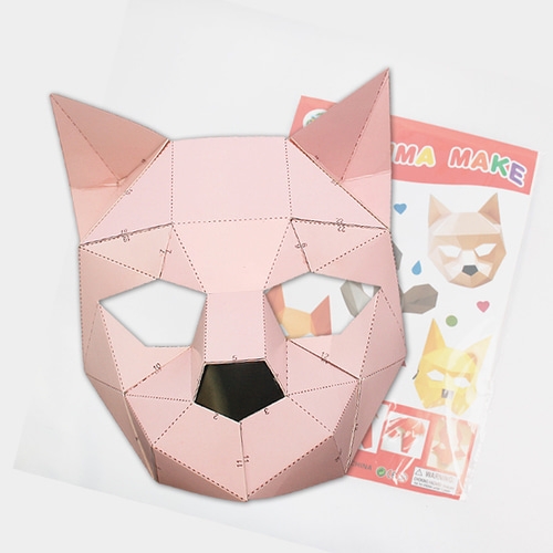 반제품 페이퍼동물가면 고양이