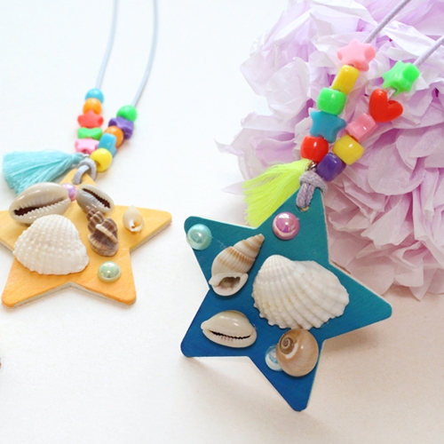 조개목걸이 10set