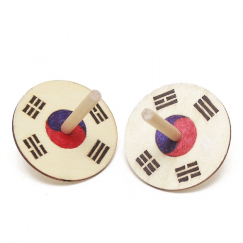 태극기 나무 팽이(5개)