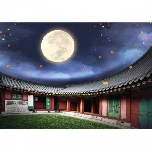 [키즈파람] 전통배경현수막 109 - 기와집
