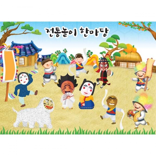 [키즈파람] 전통배경현수막 111 - 민속놀이