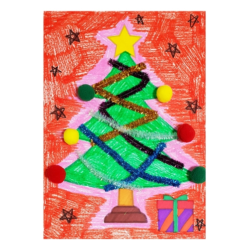 [만들기그림]크리스마스 츄리/트리 나무 표현하기